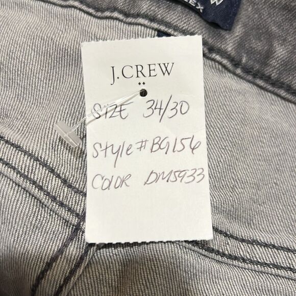 J. Crew Factory bg156 Straight-fit grey jean in signature flex - NWT 34/30 - Picture 9 of 13